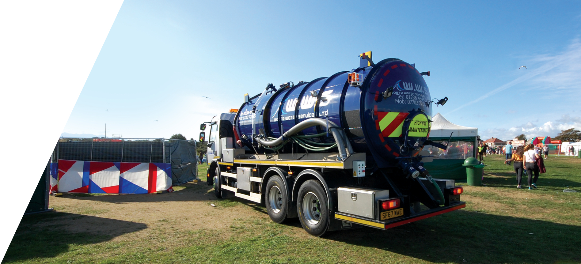 events and festivals servicing truck parked at festival